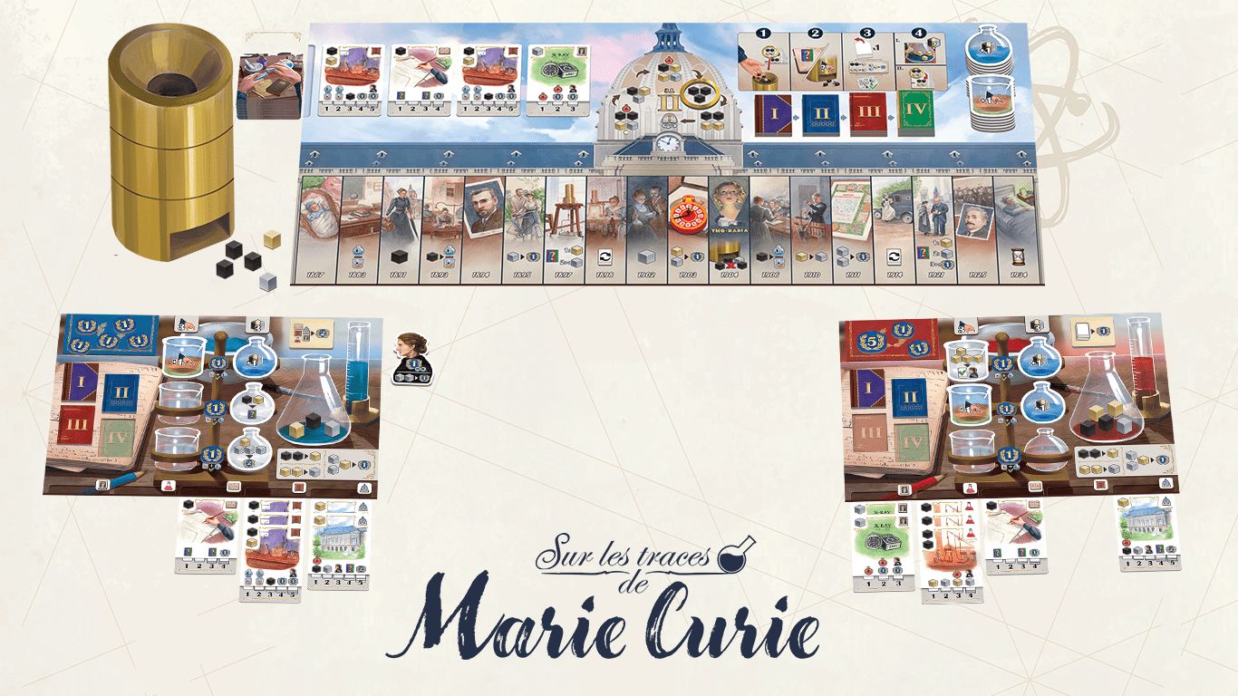 Sur les Traces de Marie Curie, avis, critique et test de jeu - Meeple QC